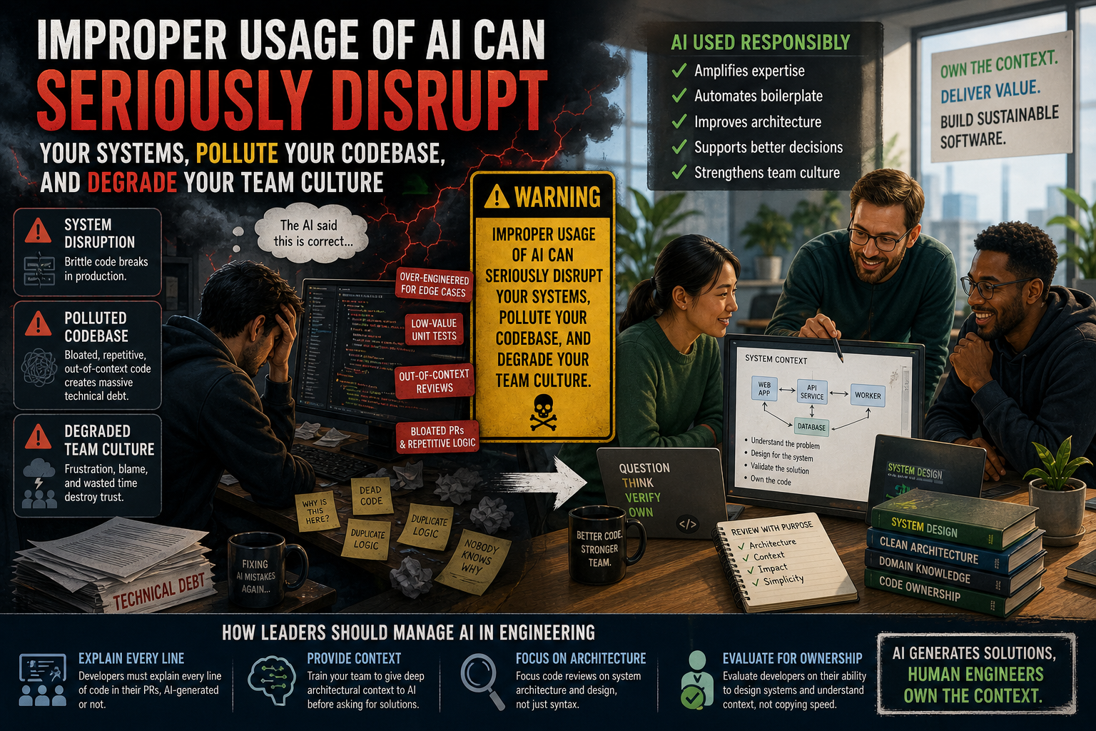 Improper Usage of AI Can Seriously Disrupt Your Systems, Pollute Your Codebase, and Degrade Your Team Culture