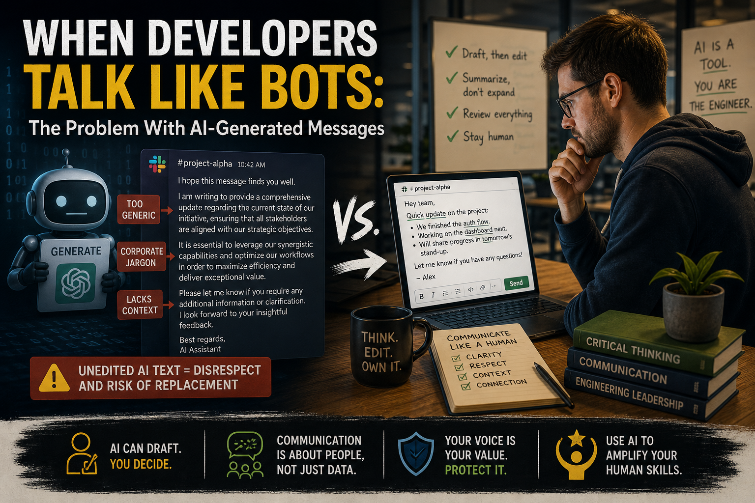 When Developers Talk Like Bots: The Problem With AI-Generated Messages